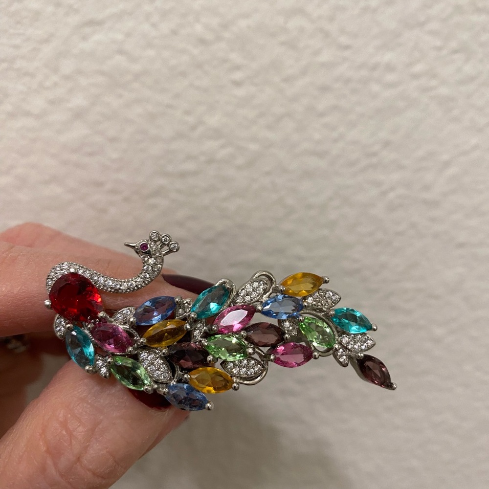 Gorgeous, natural gemstone, Peacock, Brooch and pendant all in one‼️ - Picture 2 of 4